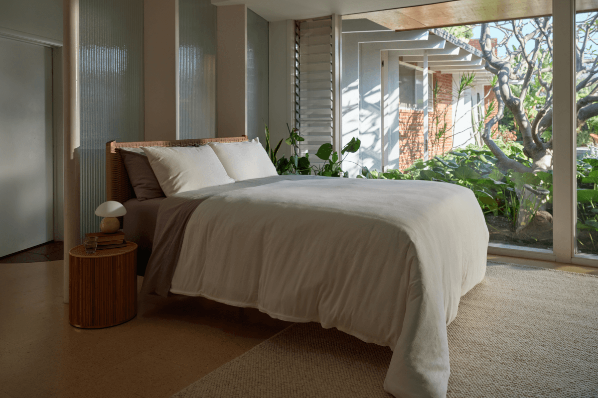 Linen-Cotton Fitted Sheet - Cal King